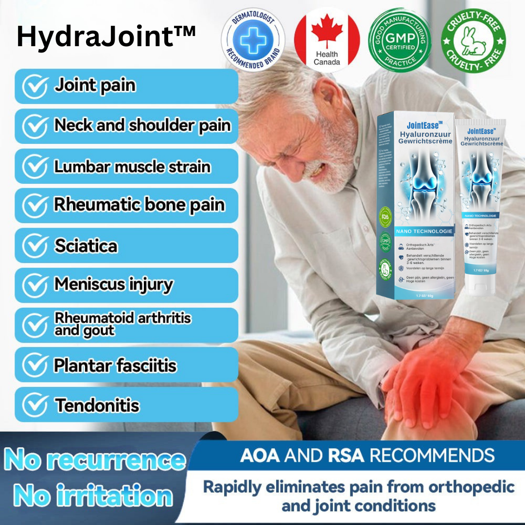 HydraJoint | Avancerad Hyaluronsyra Ledlindrande Kräm