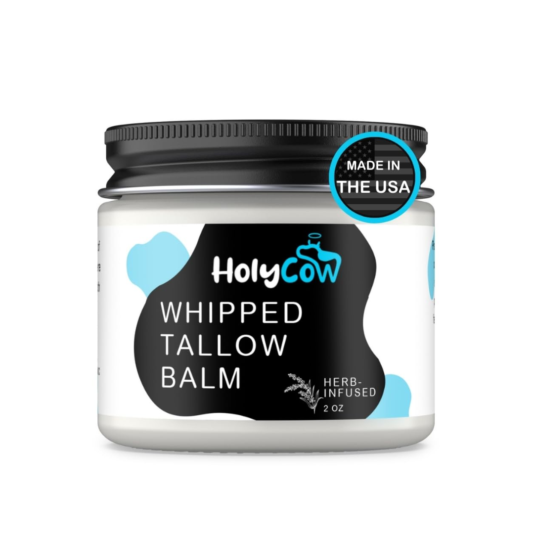 Vispad Talgbalsam med Jojoba | Organisk, Gräsmatad Fuktighetskräm för Eksem, Läppar & Torr Hud