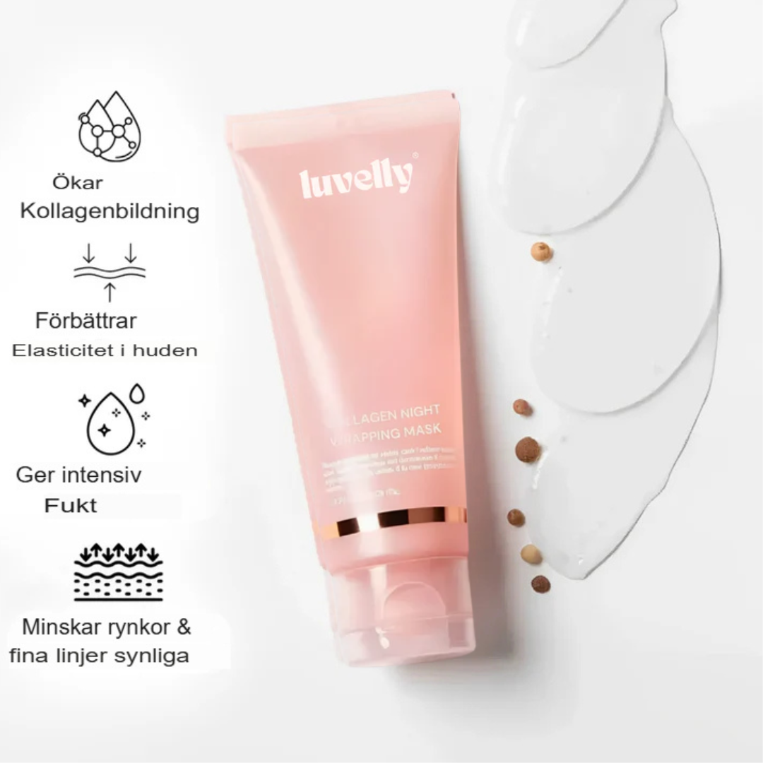LuxeNight Kollagenmask | Uppfriskande Övernatt Ansiktsbehandling