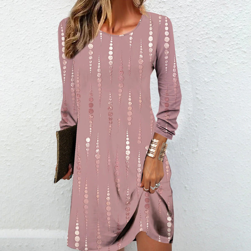 Vintage Prickmönstrad Klänning