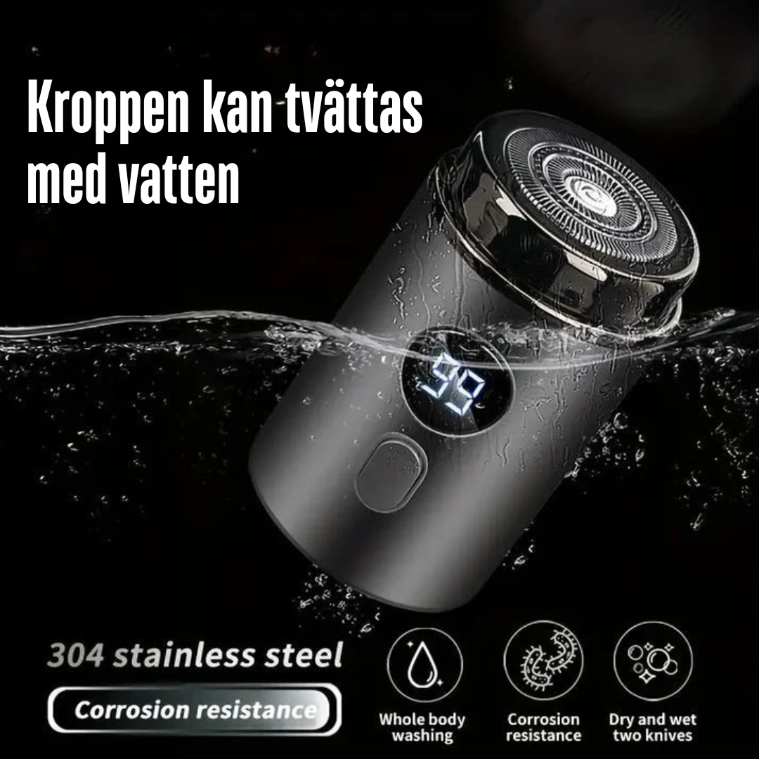 Ultra-Kompakt Pro Rakapparat | Mini Elektrisk Rakapparat med Digital Display och Extra Blad