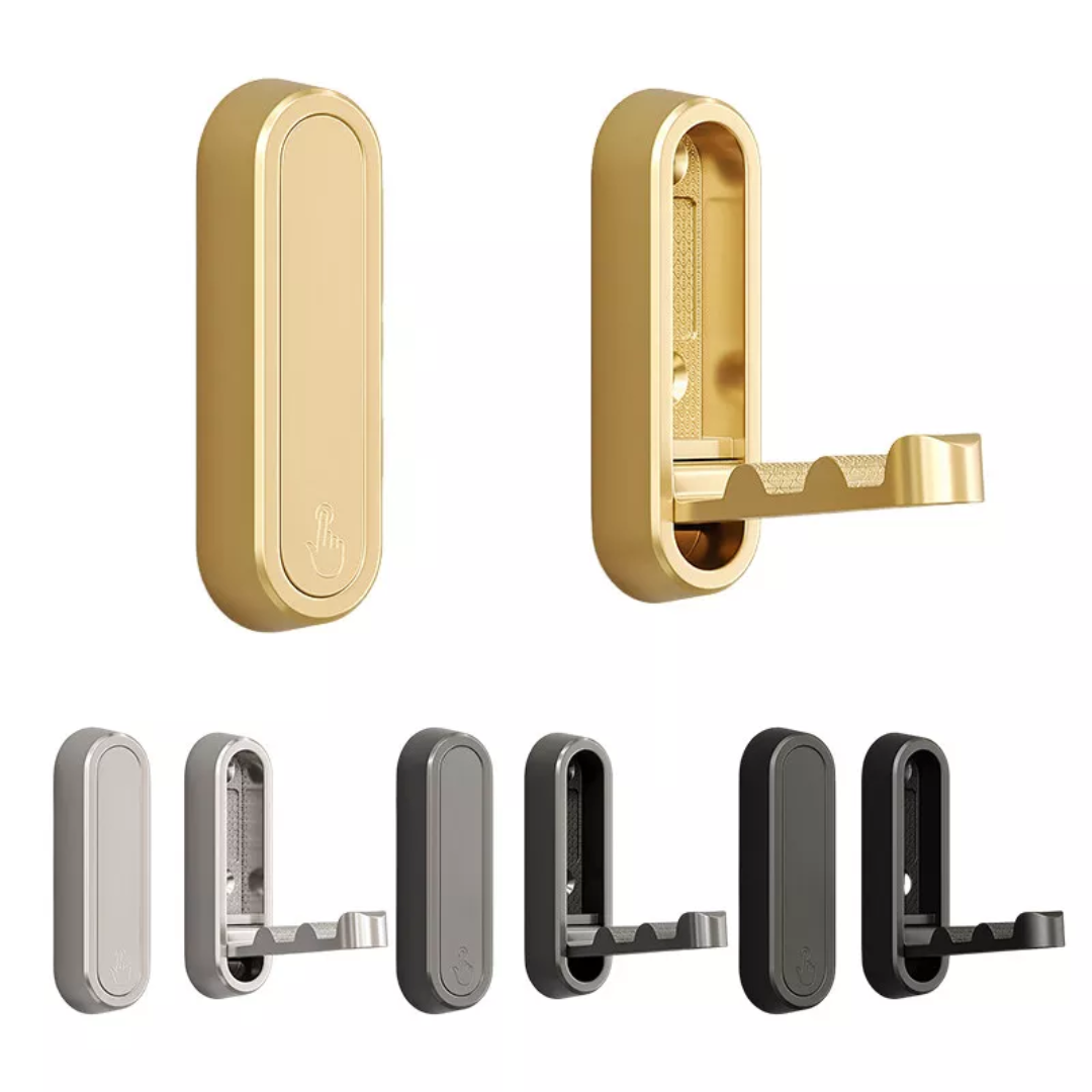 LuxeFold Väggkrokar | Platssparande, Elegant Design för Moderna Hem