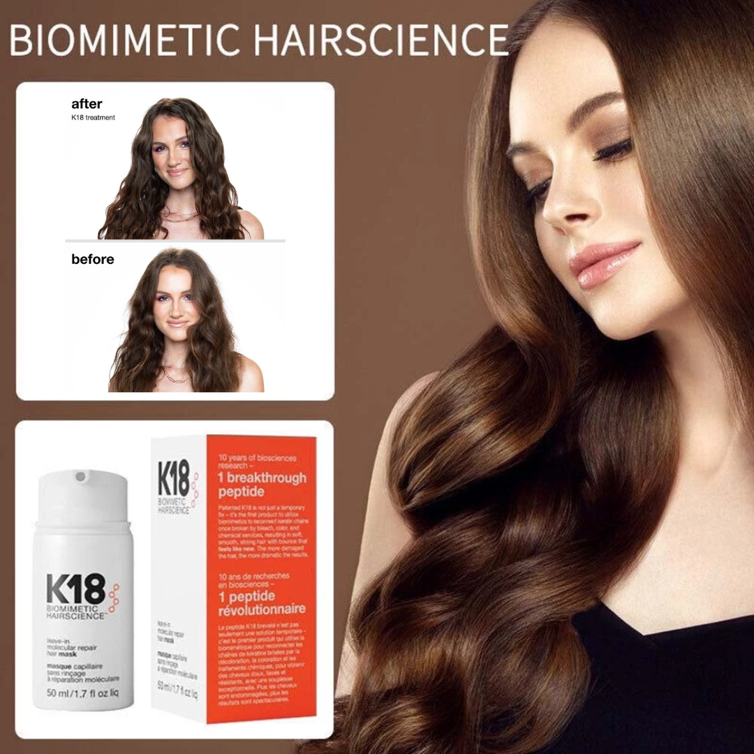 K18 Leave-In Reparationshårsmask | Molekylär Formel för Ultimat Håråterställning