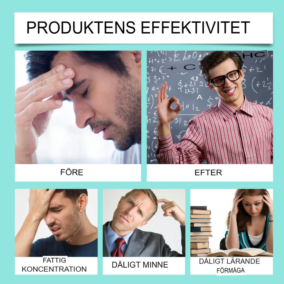 Googeer Memory Booster | Naturlig Hjärnförbättrare för Förbättrat Fokus och Klarhet