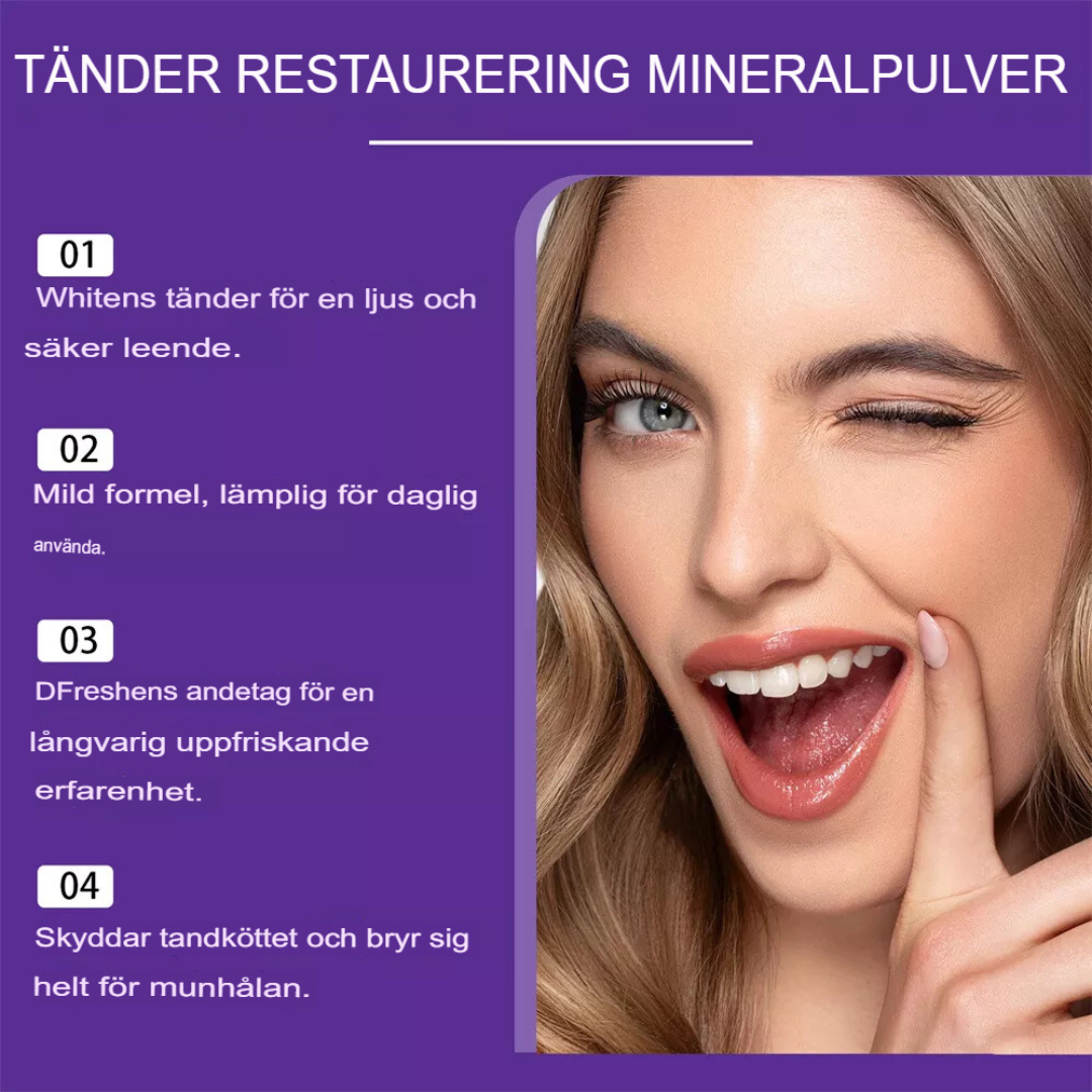 ReviveDent Mineral Tandpulver | Återuppbyggande Formel för Vitare Tänder och Tandköttshälsa