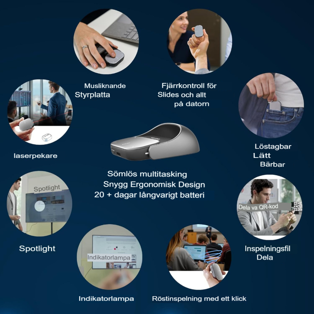 Mouse Pro: Allt-i-ett Magisk Touchpad, Laserpekare & Digital Penna
