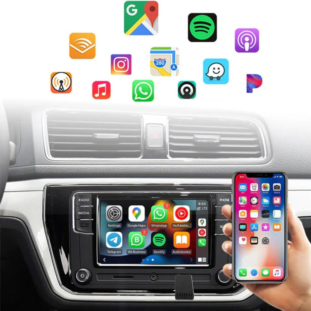 AutoLink | Trådlös Apple CarPlay & Android Auto | USB & USB-C