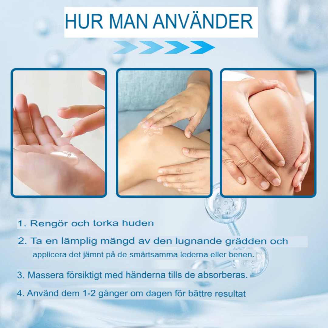 HydraJoint | Avancerad Hyaluronsyra Ledlindrande Kräm