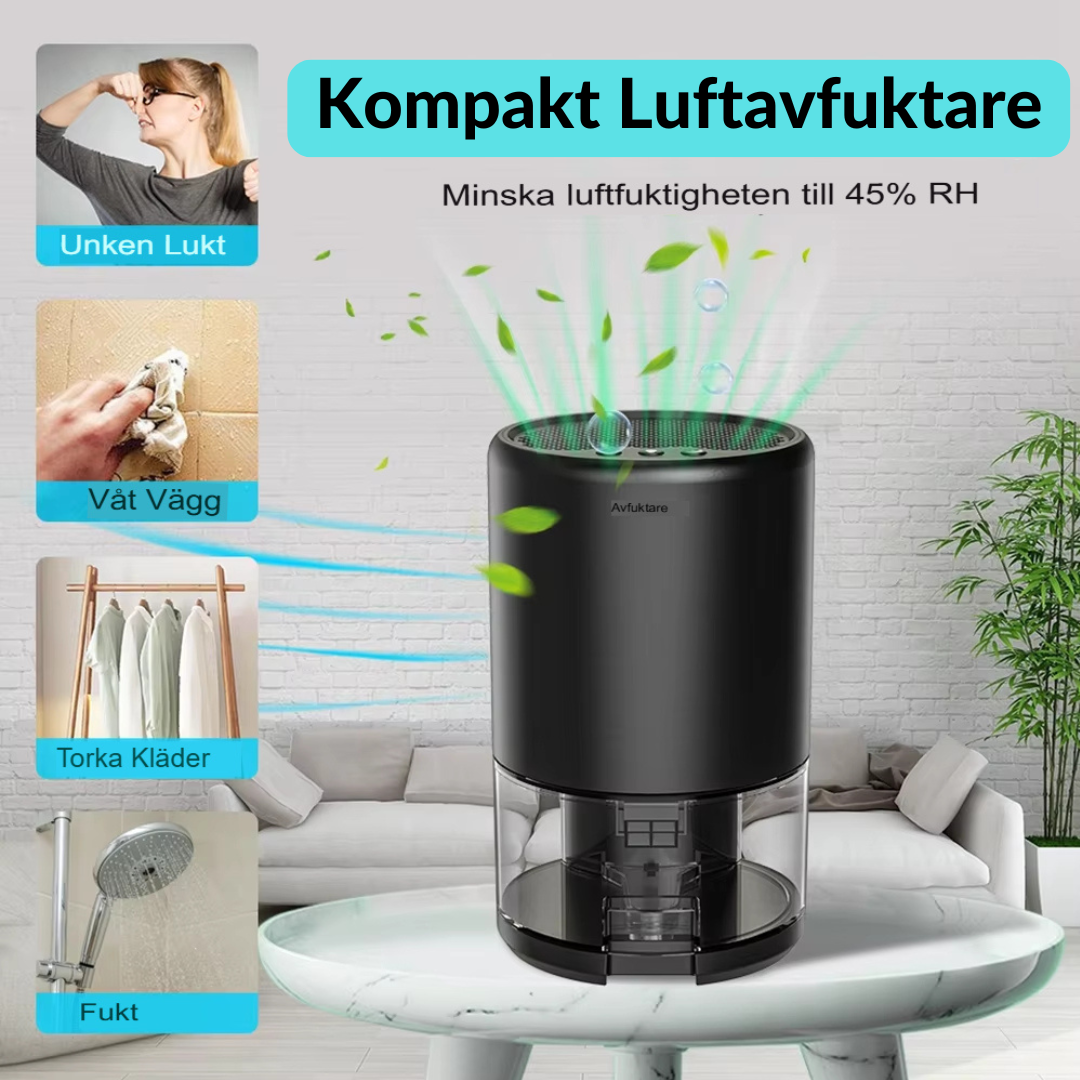Kompakt Luftavfuktare | Snabb Fuktreglering för Hemkomfort