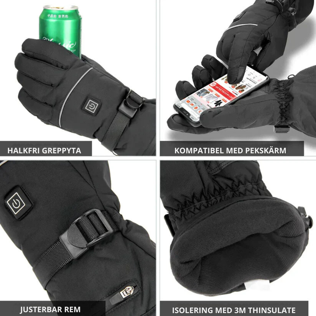 Elektriskt Uppvärmda Handskar med 3M Thinsulate™ Isolering