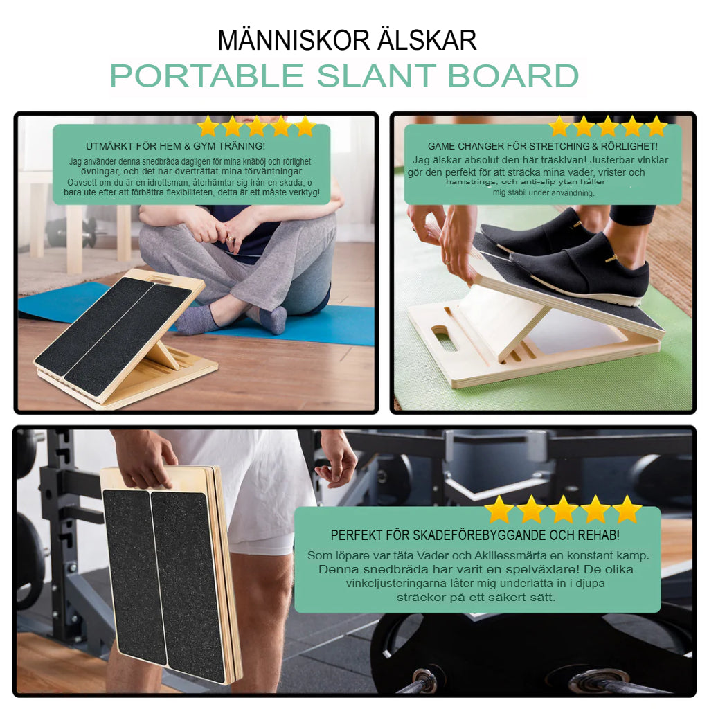 Ultimata Justerbara Slantbräda | Halkfri, Multi-Vinkel Stretchplattform