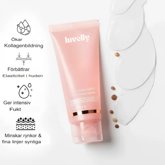 LuxeNight Kollagenmask | Uppfriskande Övernatt Ansiktsbehandling