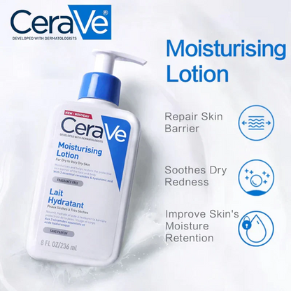 CeraVe Återfuktande Lotion | Daglig Fuktighetskräm med Hyaluronsyra & Ceramider för Torr Hud