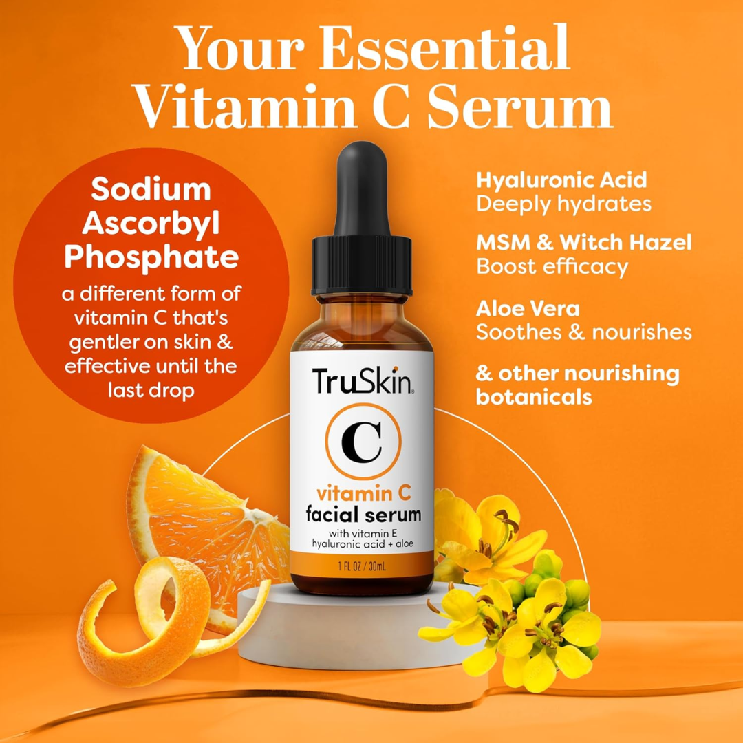 TruSkin Vitamin C Serum | Ljusande & Anti-Aging Formula med Hyaluronsyra & Vitamin E