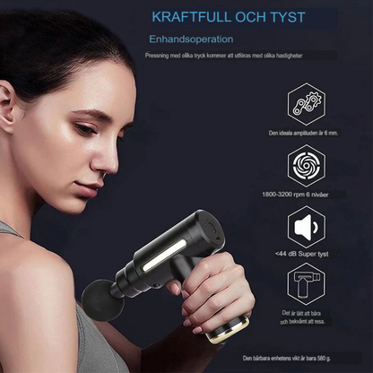 TravelTherapy Portabel Massagepistol | Kompakt Djupvävnadsmassage för Muskellindring