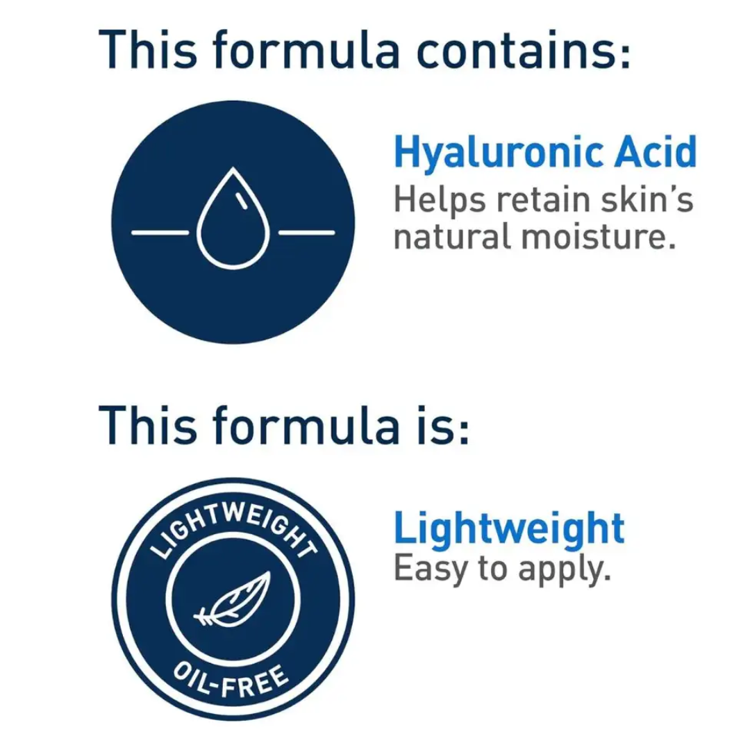 CeraVe Återfuktande Lotion | Daglig Fuktighetskräm med Hyaluronsyra & Ceramider för Torr Hud