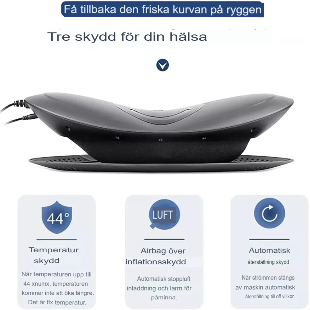 Smart Ländryggsträckare | Värmande Massage för Smärtlindring