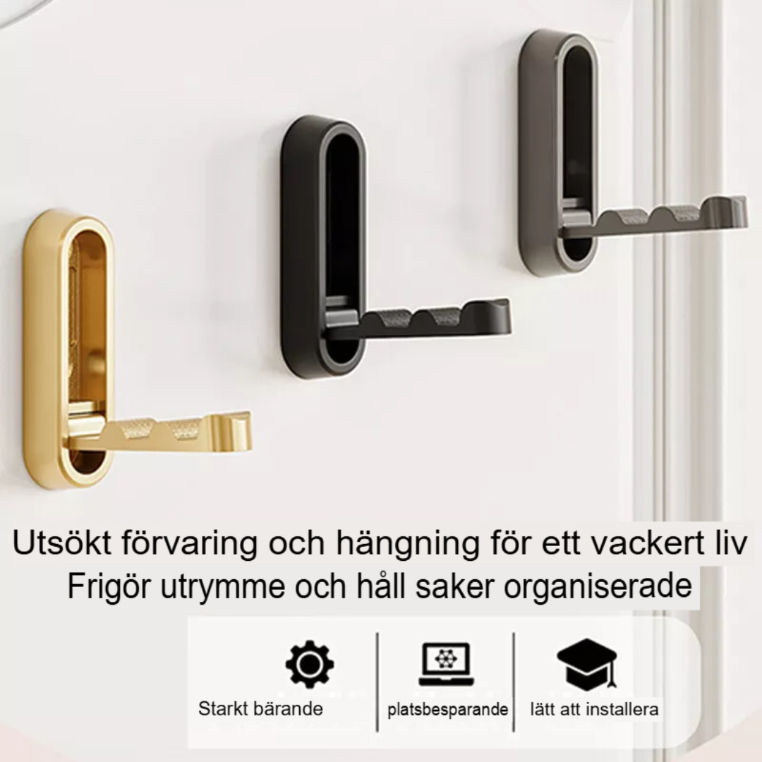 LuxeFold Väggkrokar | Platssparande, Elegant Design för Moderna Hem