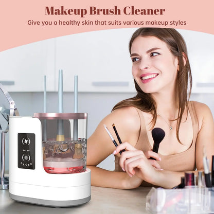Elektrische make-upborstelreiniger Machine met make-upborstel Droger-houder-draagbare USB-cosmetische penselen Sneldrogend gereedschap Schonere wasmachine