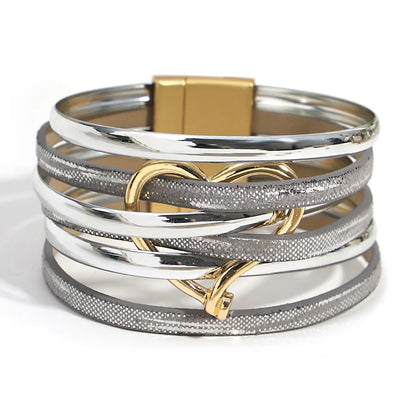 Allyes Mode Hjärt Wrap Armband