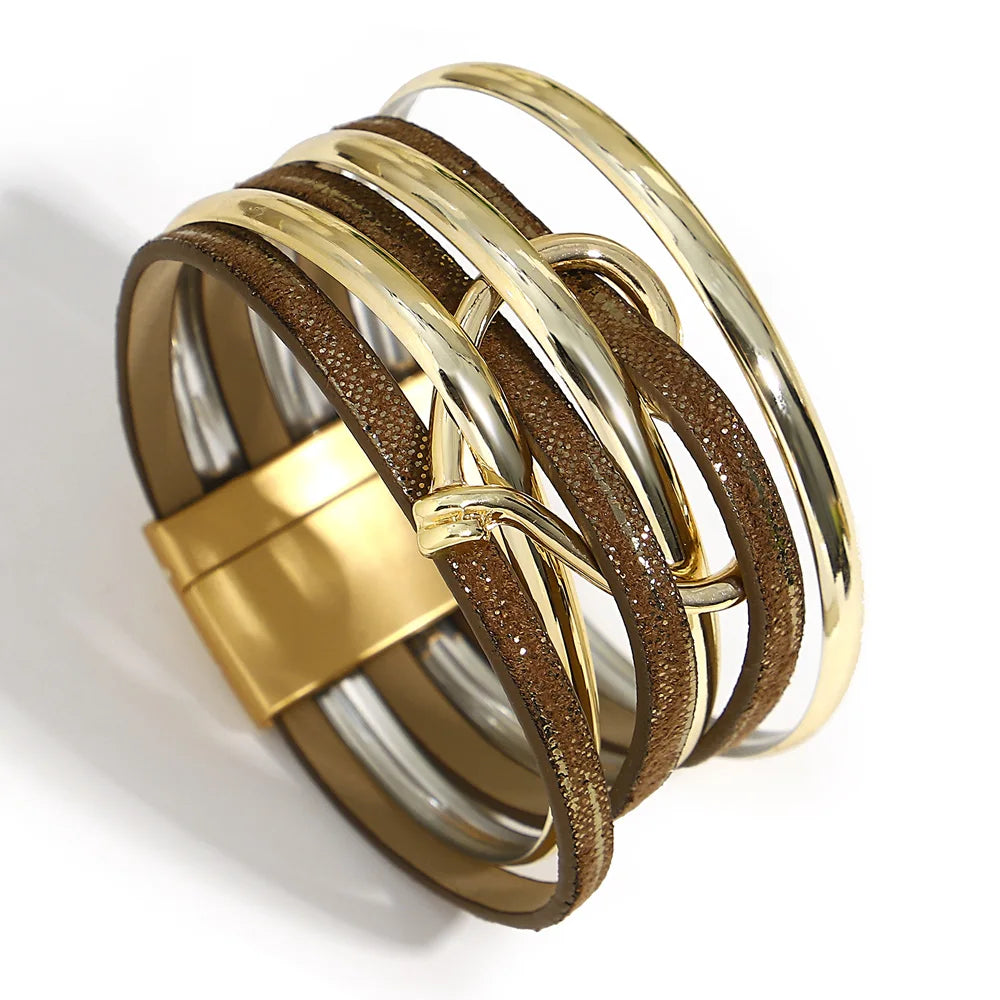 Allyes Mode Hjärt Wrap Armband