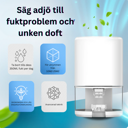 Kompakt Luftavfuktare | Snabb Fuktreglering för Hemkomfort