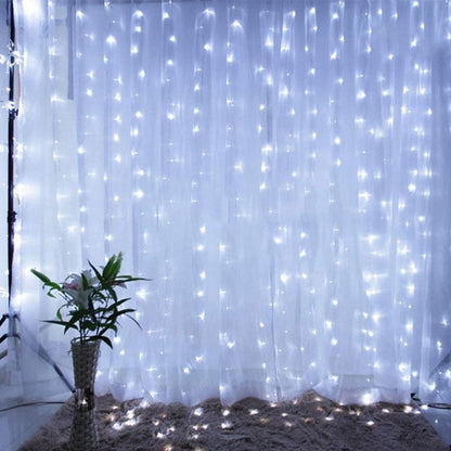 Elegant LED Julgardin - Med Timer, 8 Ljuslägen och Fjärrkontroll