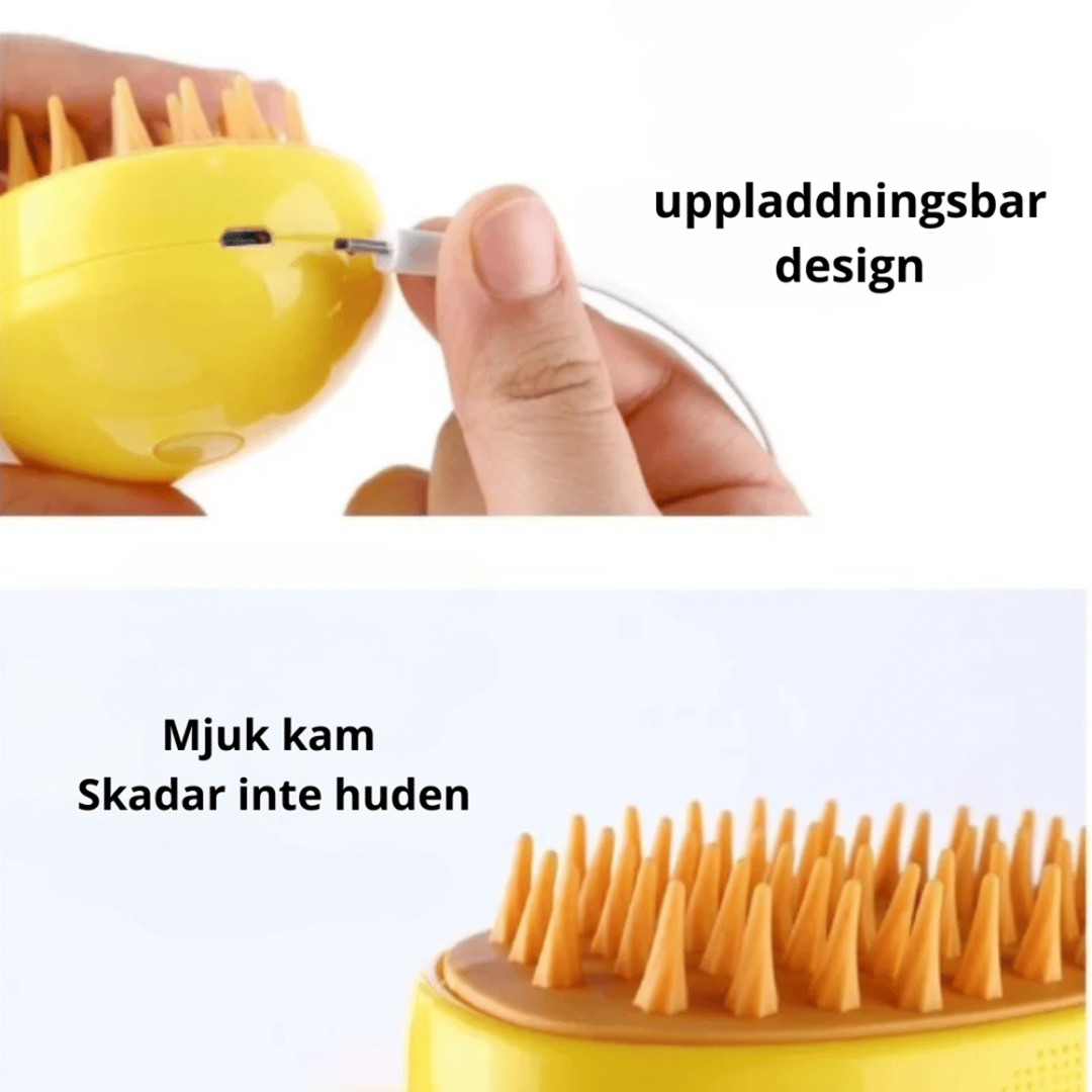 SteamFluff Pälsvårdsverktyg | Ångdriven, Smärtfri Rengöring av Päls
